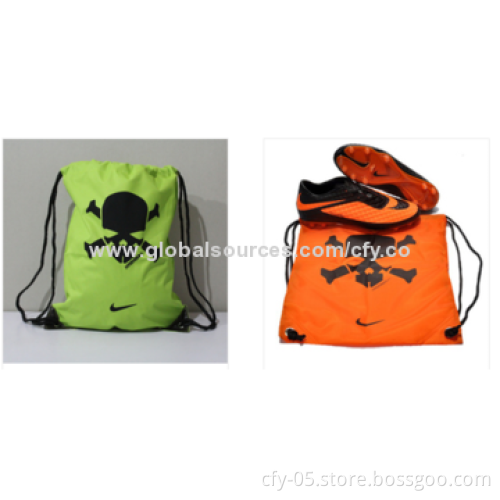 Drawstring bag with ball holder